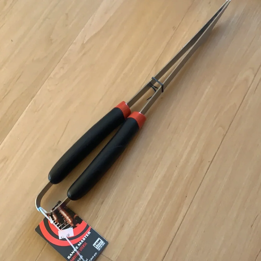 NWT YOSHI GRILL & BAKE MATT W STAINLESS STEEL BBQ TONG